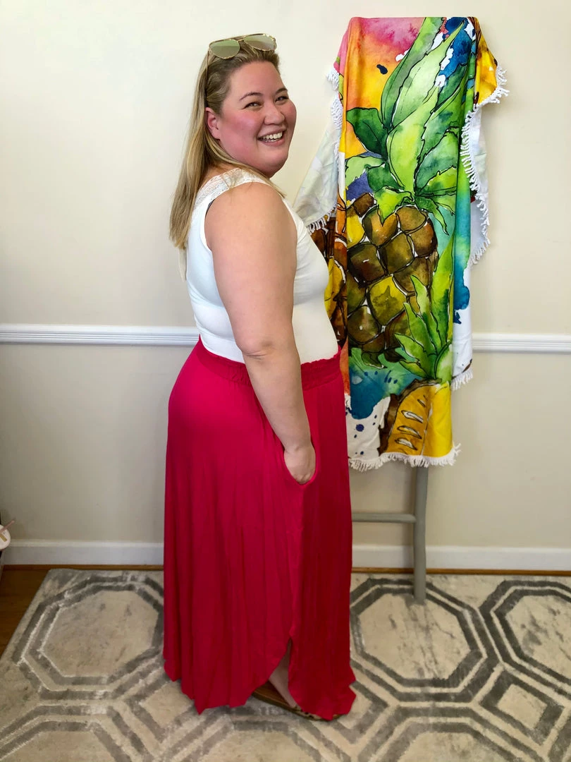 Iris & Rainbow Boutique #J49 A Breathe Of Fresh Air Maxi Skirt (Fuschia) New Arrivals 3 Iris & Rainbow Boutique #J49 A Breathe Of Fresh Air Maxi Skirt (Fuschia) New Arrivals