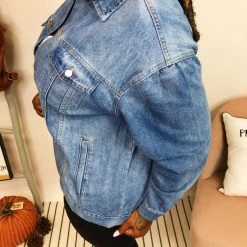 Iris & Rainbow Boutique #K910 Slay Every Day Denim Shacket New Arrivals