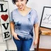 Iris & Rainbow Boutique New Arrivals #L919 Moonlight Tie Dye Top (Grey/Charcoal)