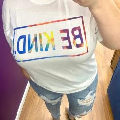 Iris & Rainbow Boutique New Arrivals #491 Be Kind Galaxy Tee