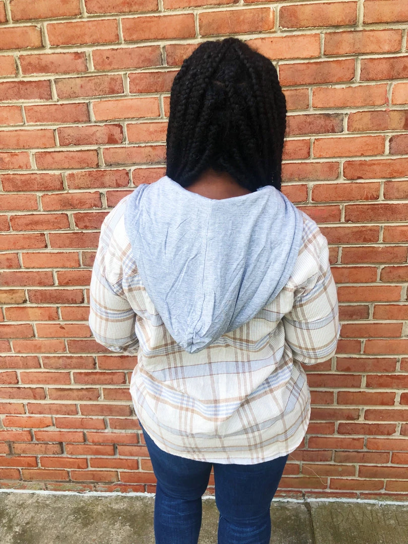 Iris & Rainbow Boutique #K694 Striped Flannel Top (BLUE) 8 Iris & Rainbow Boutique #K694 Striped Flannel Top (BLUE)