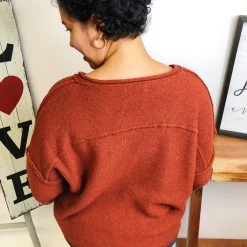 Iris & Rainbow Boutique New Arrivals #L624 To Be Loved Sweater (Rust)