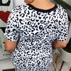 Iris & Rainbow Boutique #M654 White Leopard Pajamas