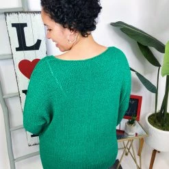 Iris & Rainbow Boutique New Arrivals #M694 Happy Evergreen Sweater