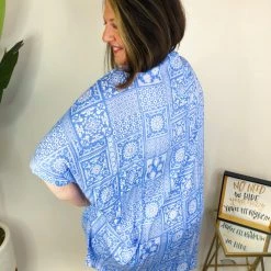 Iris & Rainbow Boutique #M616 Feel The Vibe Cardigan (Blue)