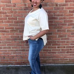 Iris & Rainbow Boutique New Arrivals #J12 Inside Out Pocket Tee (Banana)