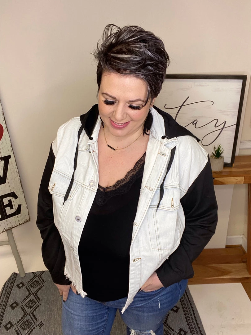 Iris & Rainbow Boutique #L545 Live In The Moment Denim Jacket (Black) New Arrivals 4 Iris & Rainbow Boutique #L545 Live In The Moment Denim Jacket (Black) New Arrivals