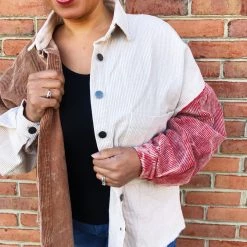 Iris & Rainbow Boutique #L330 Playing With Fire POL Shacket New Arrivals