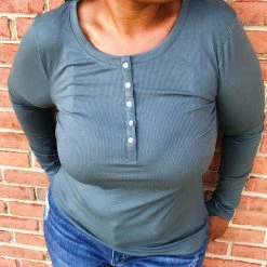 Iris & Rainbow Boutique New Arrivals #K663 Simply Sophisticated Long Sleeve Top (Teal)