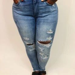 Iris & Rainbow Boutique #K748 Waiting On The World Judy Blue Skinny Jeans