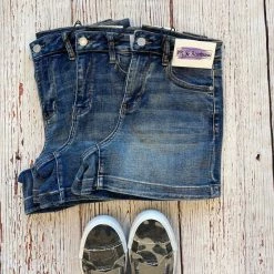 Iris & Rainbow Boutique #H500 Show Me The Sun Mid Rise Judy Blue Shorts New Arrivals