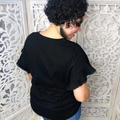 Iris & Rainbow Boutique #M451 Always Remembered Top (Black) New Arrivals