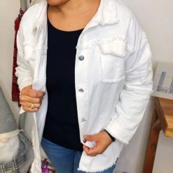 Iris & Rainbow Boutique New Arrivals #L837 Put Another Dime In The Jukebox Jacket (White)