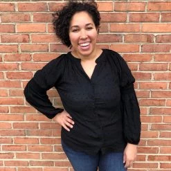 Iris & Rainbow Boutique #H263 Evening Cruise Swiss Dot Top (Black) New Arrivals 13 Iris & Rainbow Boutique #H263 Evening Cruise Swiss Dot Top (Black) New Arrivals