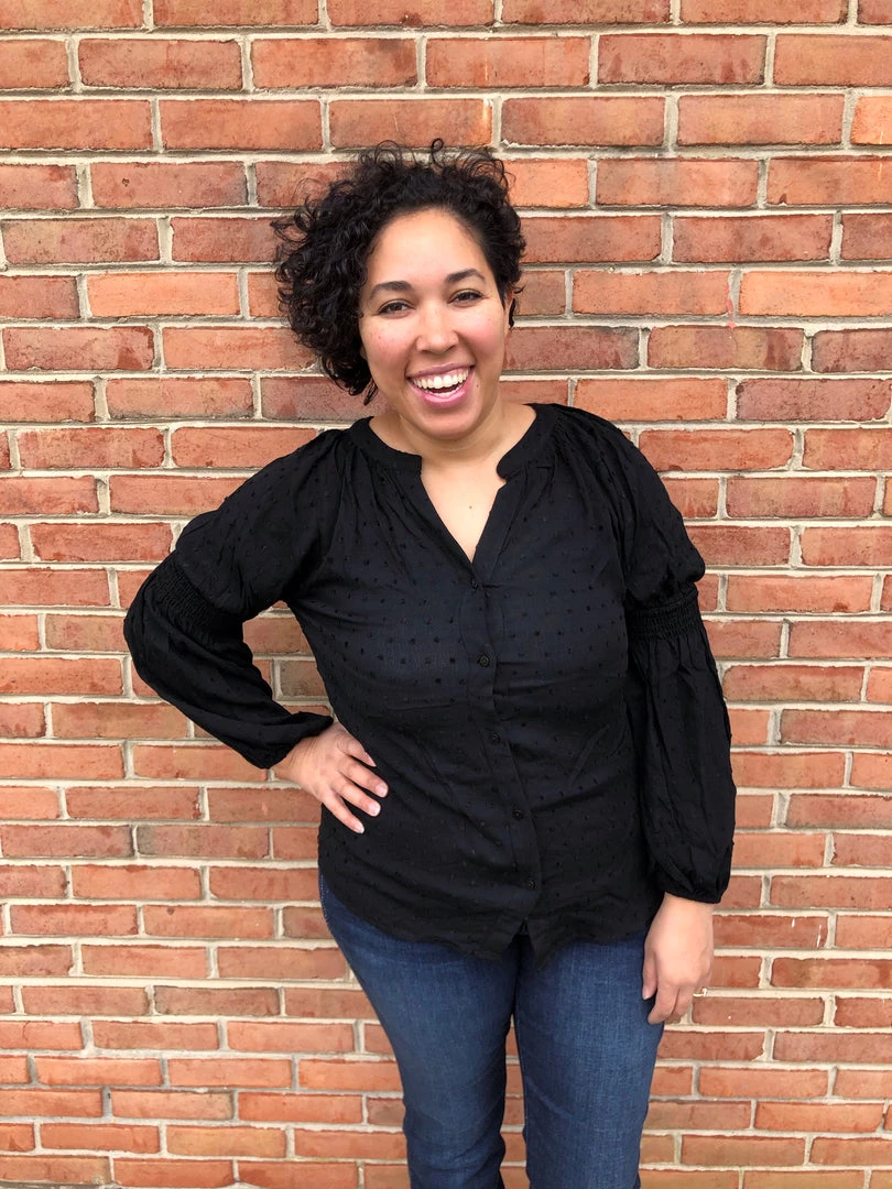 Iris & Rainbow Boutique #H263 Evening Cruise Swiss Dot Top (Black) New Arrivals 8 Iris & Rainbow Boutique #H263 Evening Cruise Swiss Dot Top (Black) New Arrivals