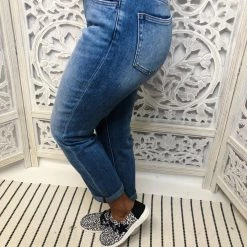 Iris & Rainbow Boutique #M457 Skeeter Stretch Boyfriend Vervet Jeans
