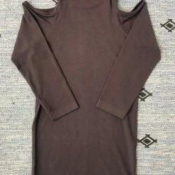 Iris & Rainbow Boutique New Arrivals #L677 Sexy And Stunning Cold Shoulder Top (Charcoal)