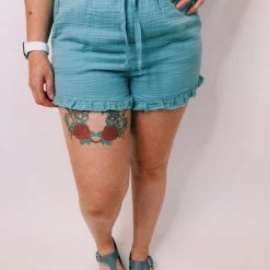Iris & Rainbow Boutique #K315 Drifting In The Blue Sea Shorts New Arrivals