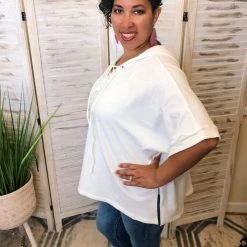 Iris & Rainbow Boutique #K180 Off White Time-Out Hoodie New Arrivals