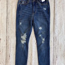 Iris & Rainbow Boutique #H725 Free To Be Distressed High Rise Judy Blue Jeans New Arrivals