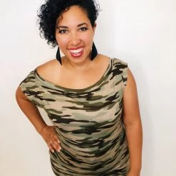 Iris & Rainbow Boutique #K336 Hide Away Off Shoulder Top