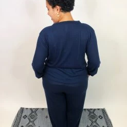 Iris & Rainbow Boutique #K739 Cozy Navy Lounge Set New Arrivals