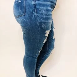 Iris & Rainbow Boutique #K398 Nobody To Blame Bleached Judy Blue Mid-Rise Skinny Jeans