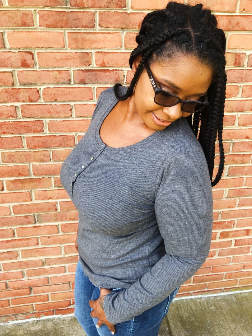 Iris & Rainbow Boutique #K662 Simply Sophisticated Long Sleeve Top (Charcoal) 7 Iris & Rainbow Boutique #K662 Simply Sophisticated Long Sleeve Top (Charcoal)