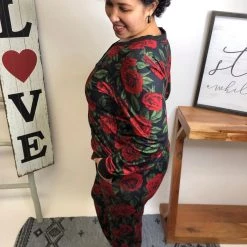 Iris & Rainbow Boutique New Arrivals #L652 Night In Roses Pajamas