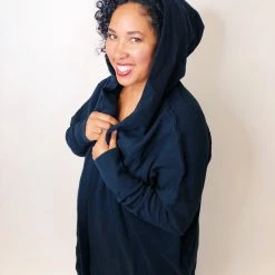 Iris & Rainbow Boutique New Arrivals #K601 Take Me Out Open Front Hoodie Cardigan