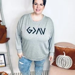 Iris & Rainbow Boutique #L203 God Above Anything Sweatshirt New Arrivals