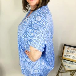 Iris & Rainbow Boutique #M616 Feel The Vibe Cardigan (Blue)