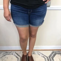 Iris & Rainbow Boutique #H696 Here Comes The Sun Mid Rise Judy Blue Shorts