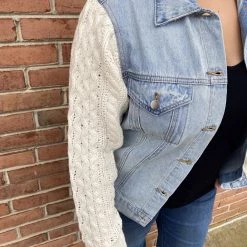 Iris & Rainbow Boutique #H134 Denim Sweater POL Jacket New Arrivals