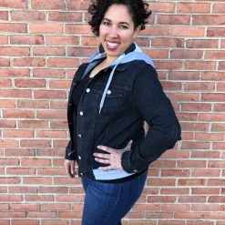Iris & Rainbow Boutique #J56 Back In Black Jean Jacket New Arrivals