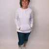 Iris & Rainbow Boutique #K290 Light Clouds Hoodie (White) New Arrivals
