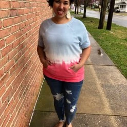 Iris & Rainbow Boutique New Arrivals #J310 Cool As A Popsicle Dip Dye Top