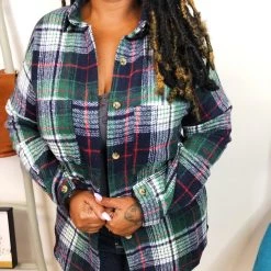 Iris & Rainbow Boutique #K827 Into The Cabin We Go Shacket