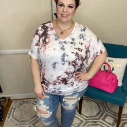 Iris & Rainbow Boutique #H641 Sunset Storms Dolman Top New Arrivals