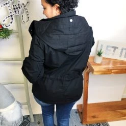 Iris & Rainbow Boutique #L560 Trendy Temptation Utility Jacket (Black) New Arrivals