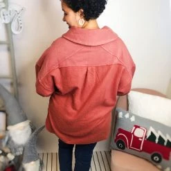 Iris & Rainbow Boutique New Arrivals #L379 Flawless Vintage Jacket (Brick)