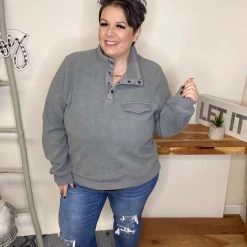 Iris & Rainbow Boutique New Arrivals #M111 Forever Winter Pullover (Grey)