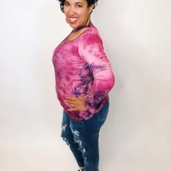 Iris & Rainbow Boutique K376 The Purple Sunset Top