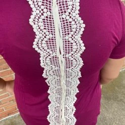 Iris & Rainbow Boutique New Arrivals #H280 Tied To You Top (Wine)