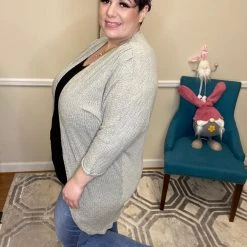 Easel New Arrivals #J10 Spring Is In The Air Cardigan (Sage)