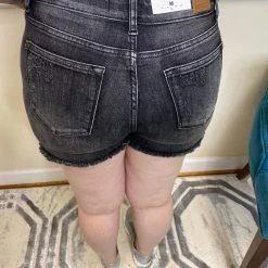 Iris & Rainbow Boutique #H584 Queen Of Rock High Waist Frayed Judy Blue Shorts New Arrivals