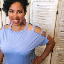 Iris & Rainbow Boutique #K162 Clear Skies Cold Shoulder Top 9 Iris & Rainbow Boutique #K162 Clear Skies Cold Shoulder Top