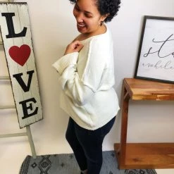 Iris & Rainbow Boutique New Arrivals #L622 To Be Loved Sweater (Oatmeal)