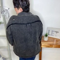 Iris & Rainbow Boutique #L542 Evening Blues Shacket