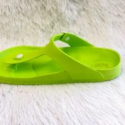 Iris & Rainbow Boutique #K98 Slide In To The Weekend Sandals (Lime)